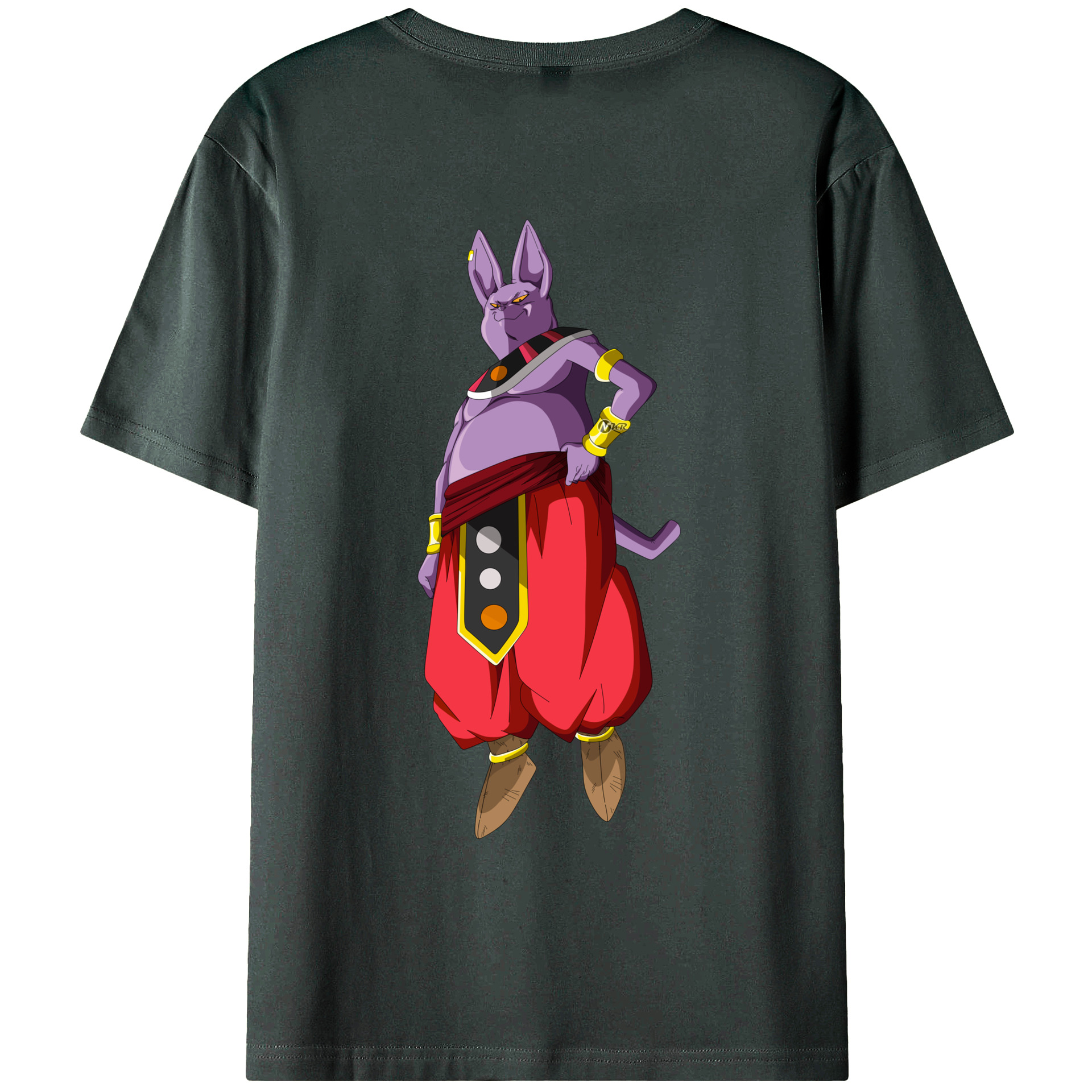 （画像用） ドラゴンボール シャンパ DRAGON BALL Champa 綿100％ メンズ半袖Tシャツ（バックプリント） 通気性